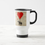 Elephant and heart shaped balloons coffee mugs
