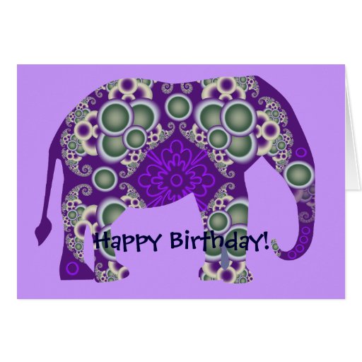 Elephant birthday card | Zazzle