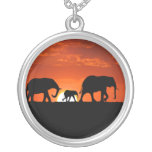 Elephant family custom necklace