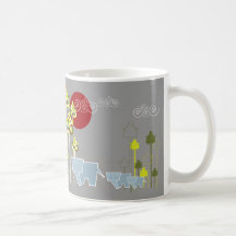 Elephant Family in the Forest Mug