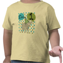 Elephant I'm 1 First Birthday Tshirts and Gifts