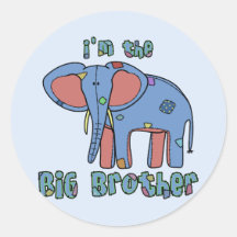 Elephant I'm the Big Brother Stickers