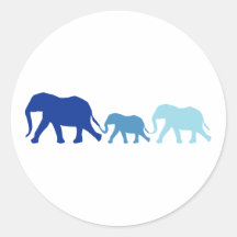Elephant in Blue Sticker