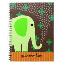 Elephant Spraying Water Note Books