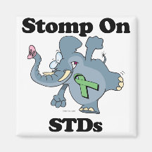 Elephant Stomp On STDs Magnets