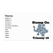 Elephant Stomp On Trisomy 18 Business Card