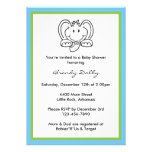 Elephant Themed Baby Shower Invitation