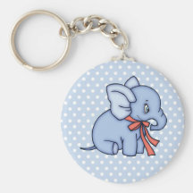 Elephant Toy Blue Keychains
