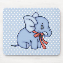 Elephant Toy Blue Mouse Pads