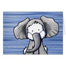 Elephant Westie Terrier Card