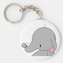 elephant with butterfly keychain