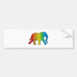 Elephant with Pixels Bumper Stickers