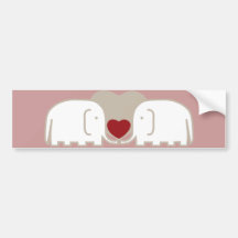elephants love bumper sticker
