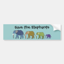 Elephants Never Forget Bumper Sticker