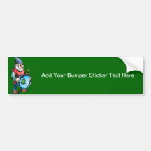 Elf and Blue Christmas Ornament Bumper Stickers