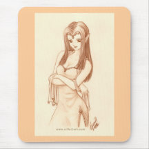 Elf (anime style) mouse pads
