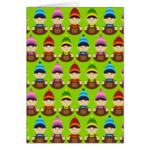 Elf Pattern Christmas Card