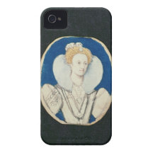 Elizabeth I, miniature portrait, (unfinished) iPhone 4 Case-Mate Case