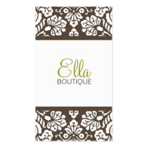 Ella #4 Brown Damask Chic Business Card