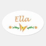 Ella (Orange Butterfly) Sticker