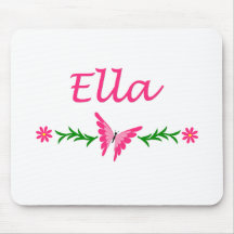 Ella (Pink Butterfly) Mousepad