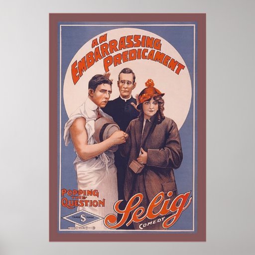 Embarrassing Predicament~Vintage Motion Picture Print