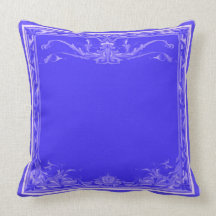 Embellished Edge ~ Blue and White American MoJo Pi Throw Pillows