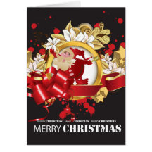 Embellished Santa Claus Blank Card