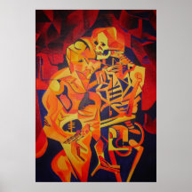Embracing Death at Halloween Print