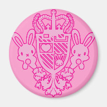 Embroidered_Rabbit Refrigerator Magnets