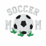 Embroidered soccer Mum 2 zip hoodie