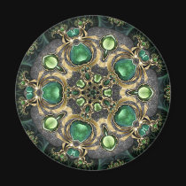Emerald and Gold Kaleidoscope magnets