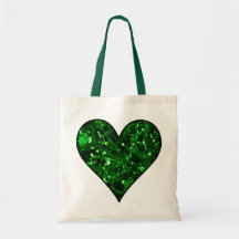 Emerald Gem Heart Bag