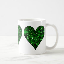 Emerald Gem Heart Coffee Mug