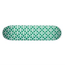 Emerald Green Geometric Skateboard