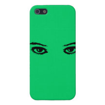 Emerald Green iphone case with  eyes/ iPhone 5 Case