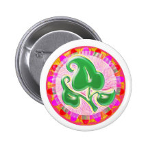 Emerald Green Leaf Jewel Button