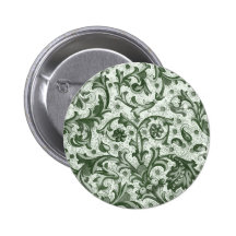Emerald Green Print Pinback Button