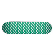 Emerald Green Zig Zag Chevron Skateboard Decks