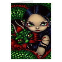 "Emerald Guardian" Greeting Card