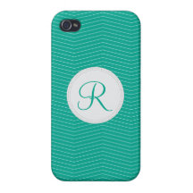 Emerald Monogram Thin Chevron Pattern Case For The iPhone 4
