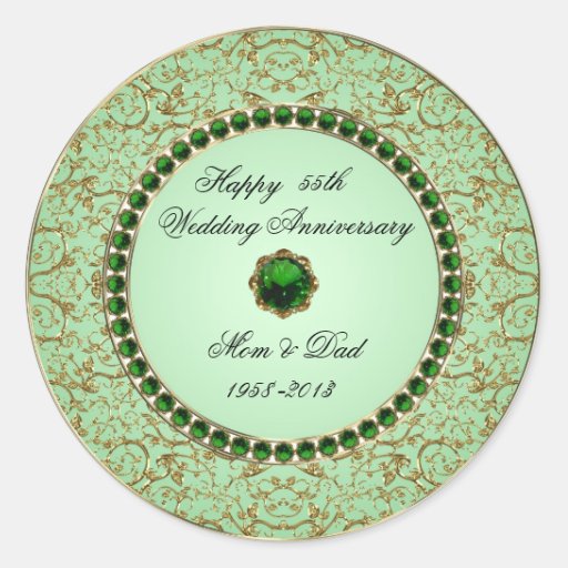 Emerald Wedding anniversary Sticker