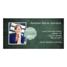 Emeraldtone Graduation Photo Frame Photo Cards