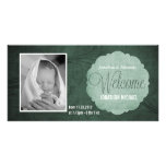 Emeraldtone New Baby Photo Birth Announcement Card Customised Photo Card