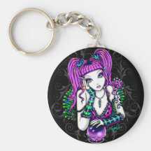 Emily Crystal Ball Rainbow Fairy Keychain
