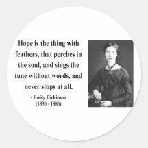 Emily Dickinson Quote 1b Round Sticker