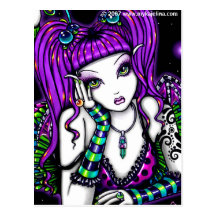 Emily Rainbow Celestial Tattoo Faery Postcard