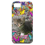 Emma in Butterflies I - Grey Tabby Kitten iPhone 5 Cases