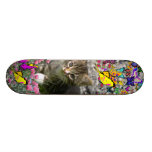 Emma in Butterflies I - Grey Tabby Kitten Skate Boards