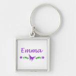 Emma (Purple Butterfly) Keychain